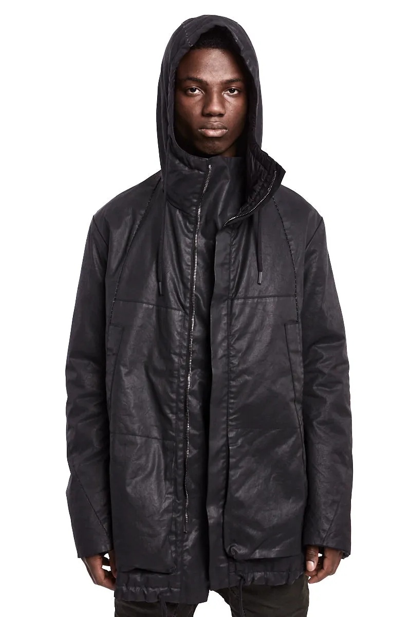 SHORTER PADDED RESINATED DOWN JACKET