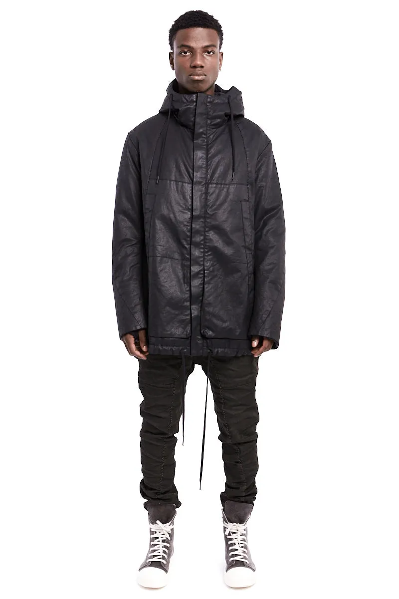 SHORTER PADDED RESINATED DOWN JACKET