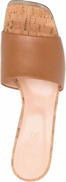 Si Rossi cork platform mules Brown