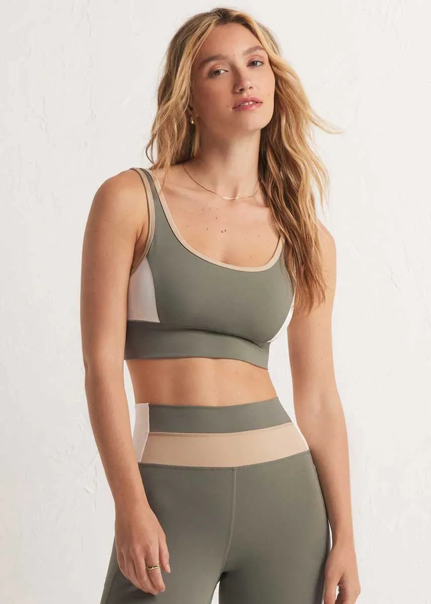 Side Step Tank Bra - Olive Crush