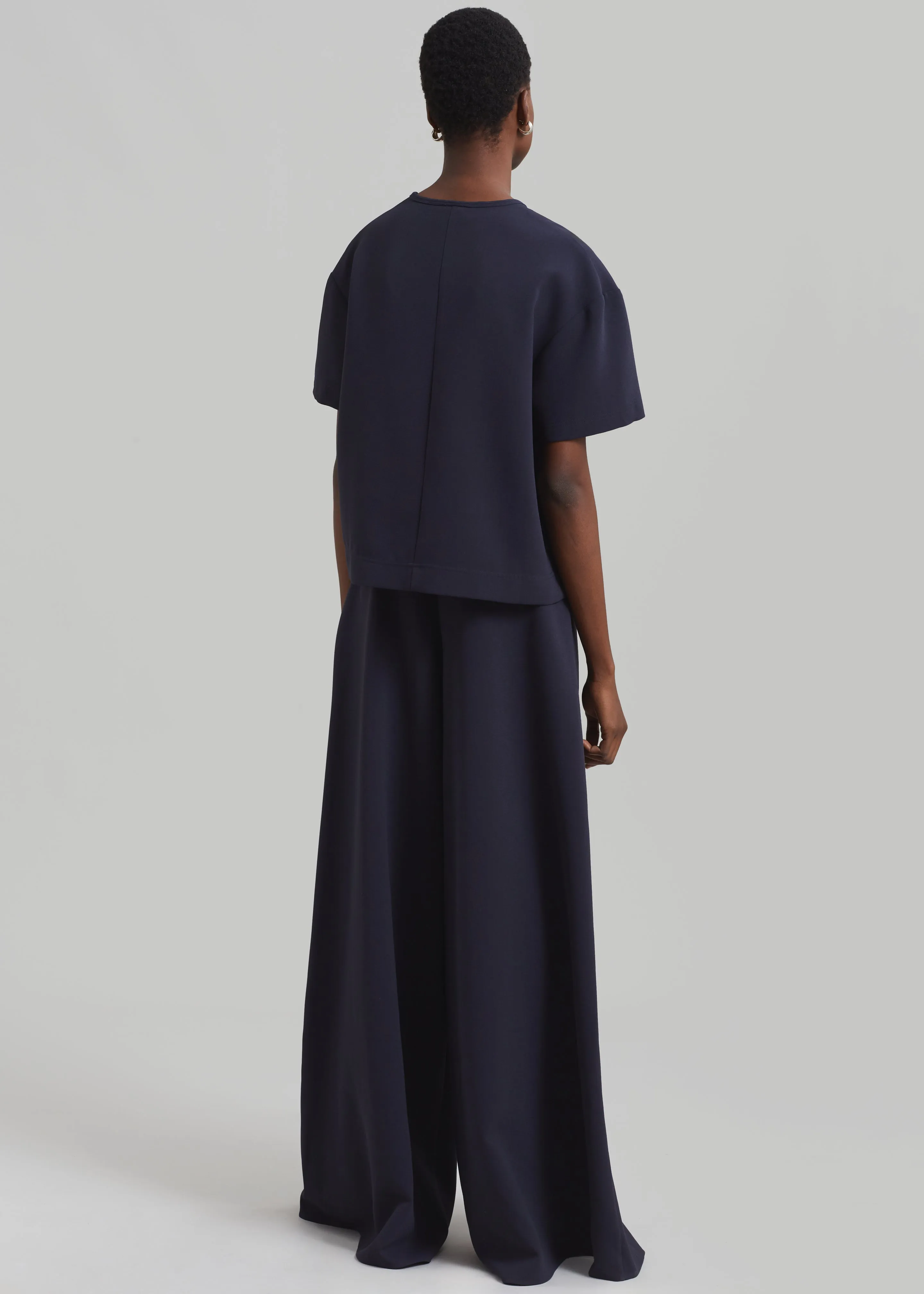Sierra Wide Leg Trousers - Navy