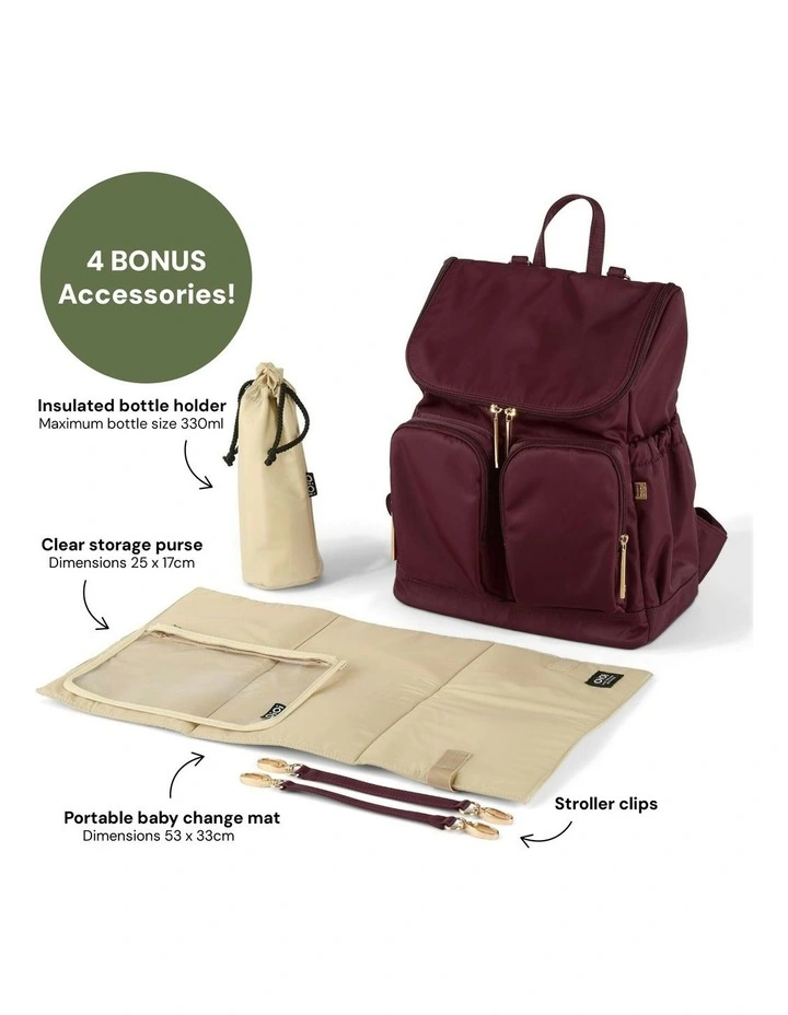Signature Mulberry Nylon Nappy Backpack in Brown