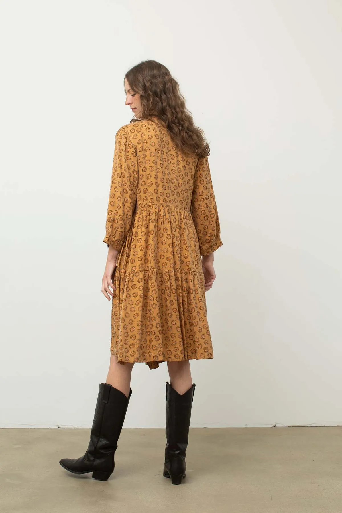 Signe Wrap Dress - Yellow