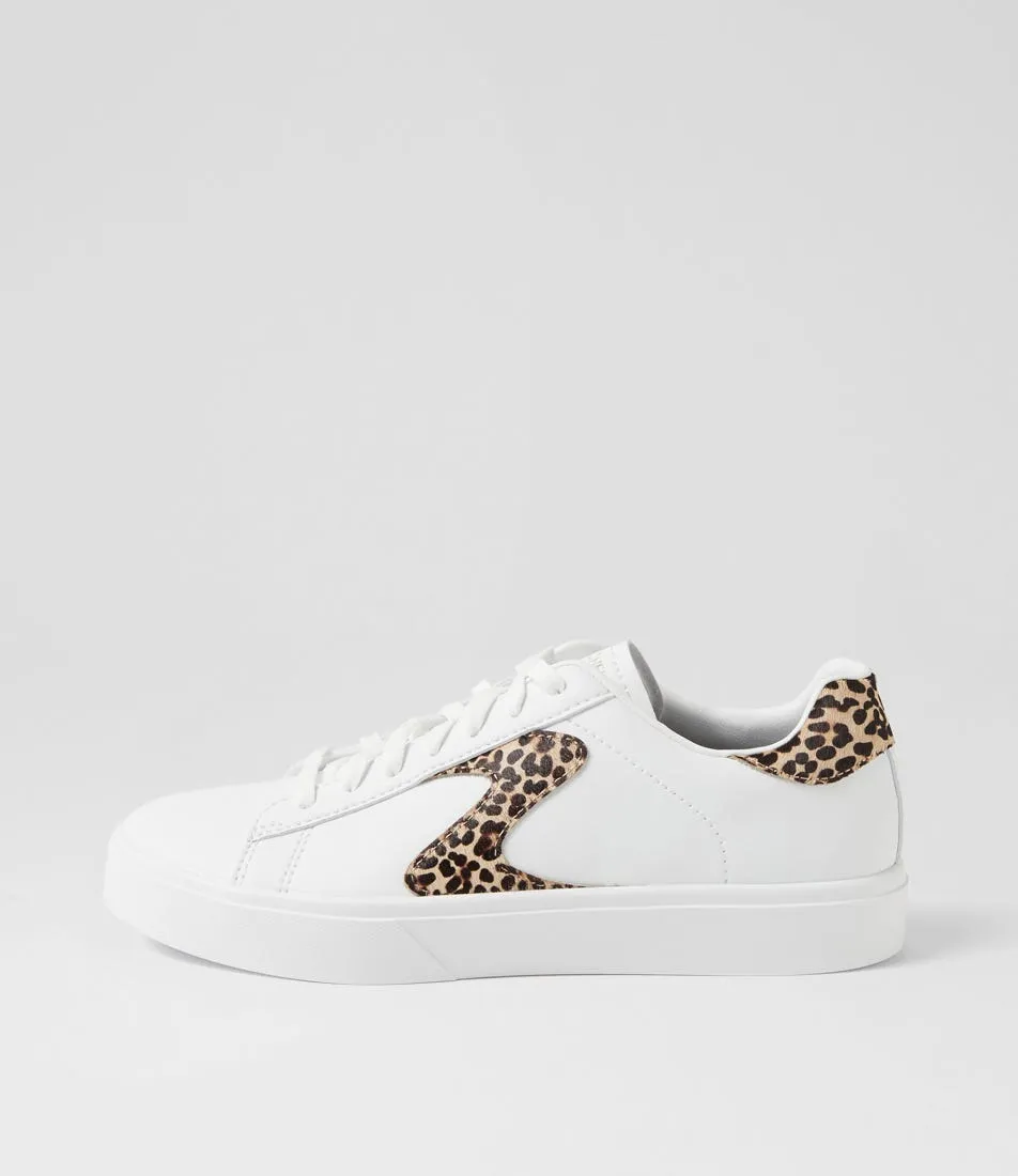 SKECHERS Eden Lx White Tan Sneakers