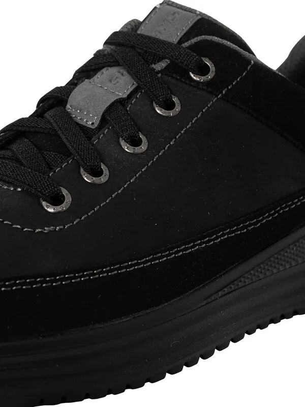 Skechers Proven Aldeno Leather Trainers - Black