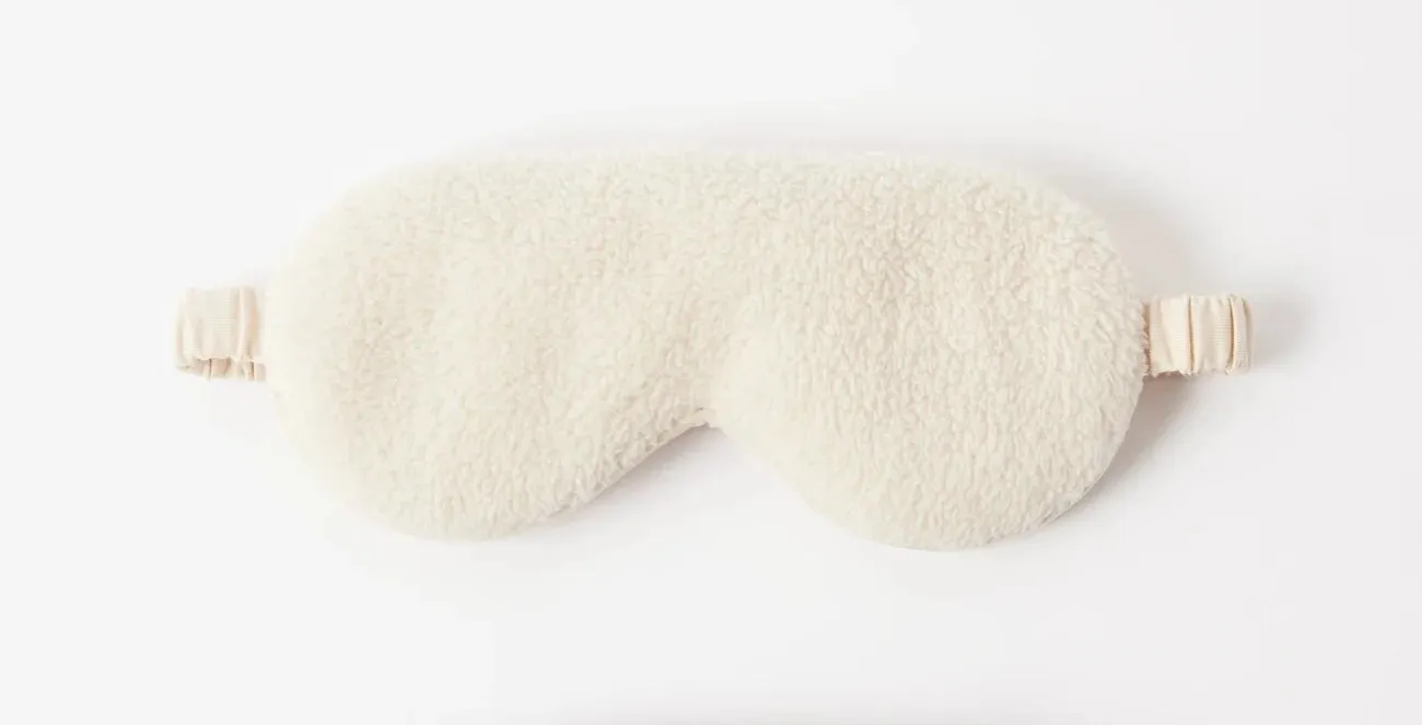 SKIN Fleece Eye Mask in Bone 