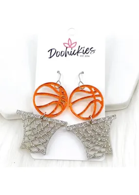 Slam Dunk Basketball Earrings