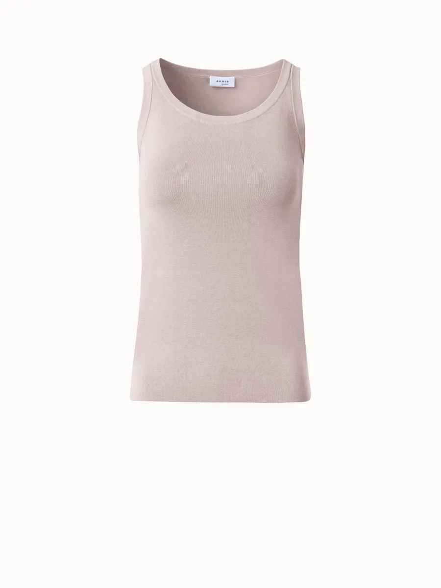 Sleeveless Cotton Crew Neck Top