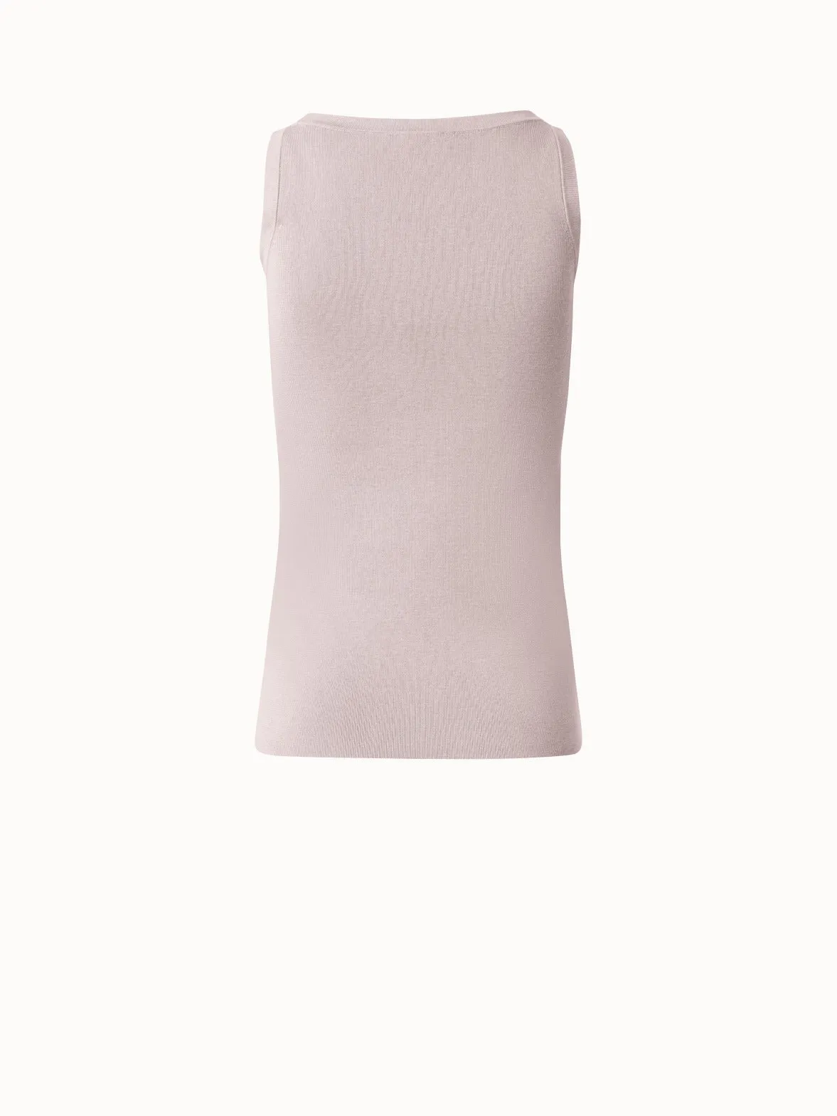 Sleeveless Cotton Crew Neck Top