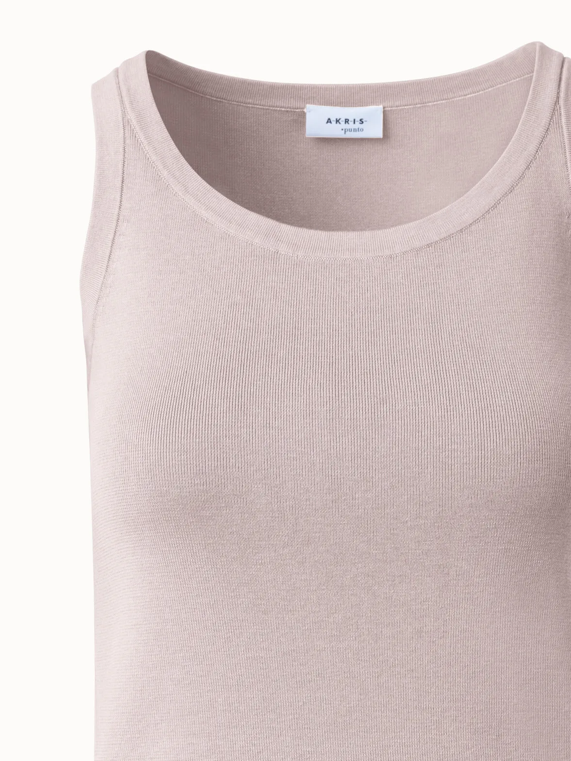 Sleeveless Cotton Crew Neck Top