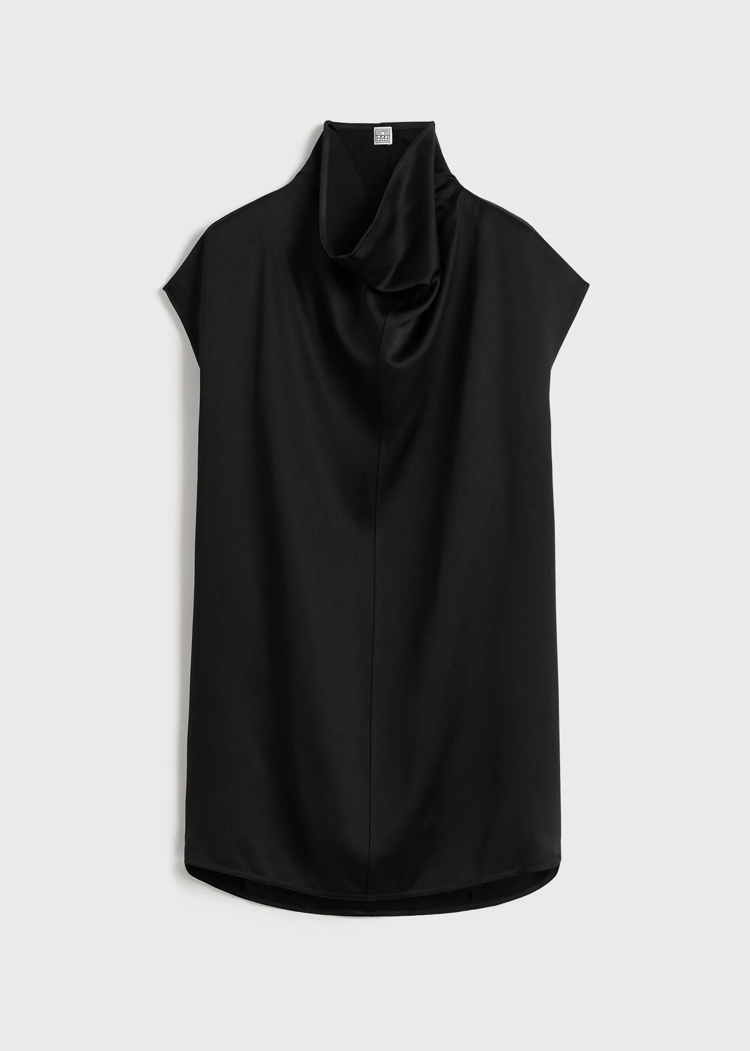 Sleeveless funnel-neck top black