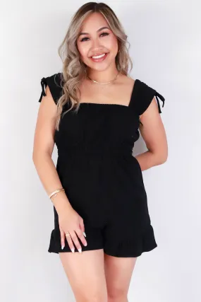 SLEEVELESS RUFFLE BOTTOM ROMPER