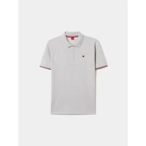 Slim fit cotton piqué polo