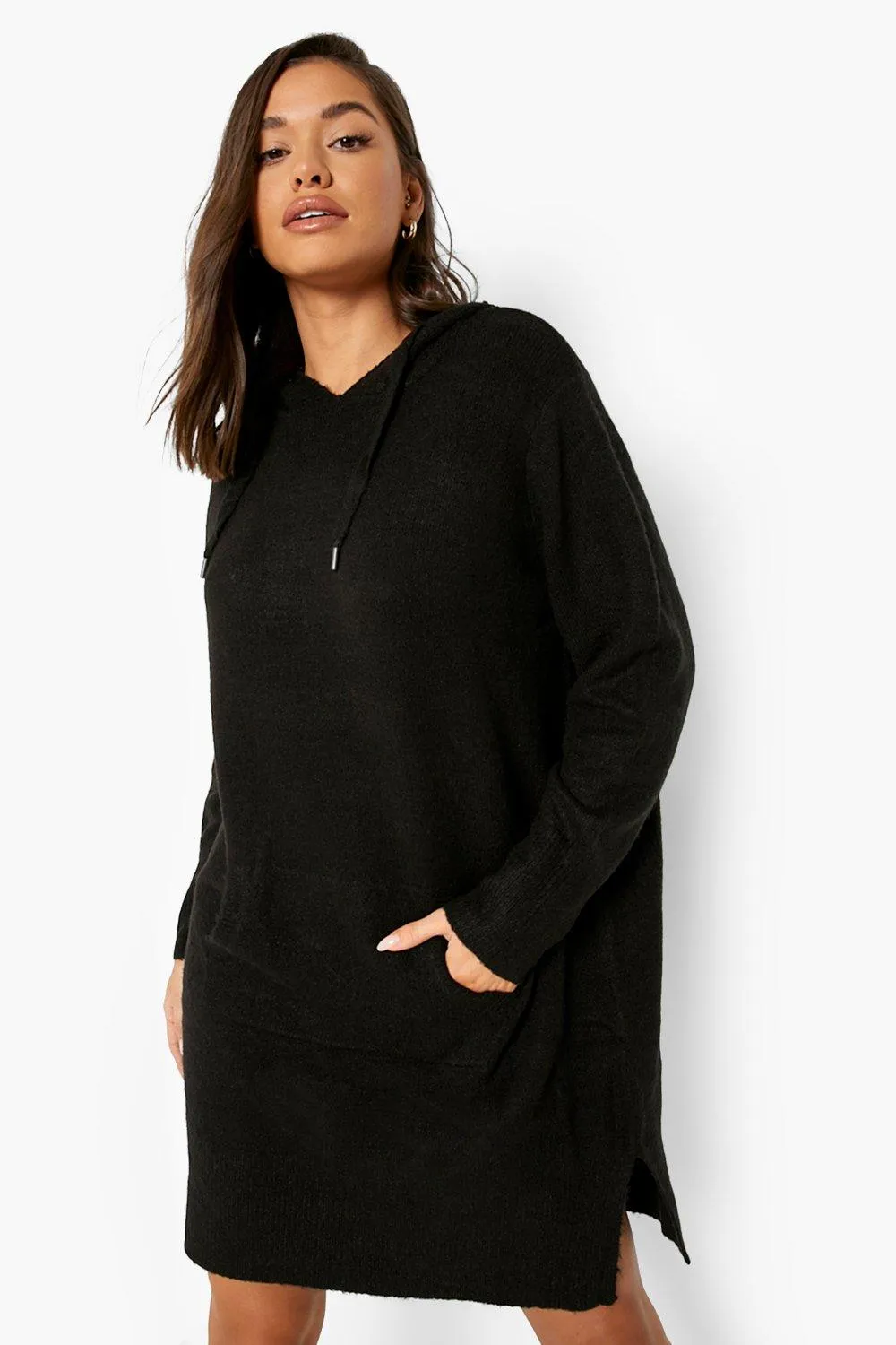 Slouchy Hoody Sweater Dress