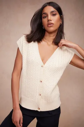 Slouchy Sleeveless Cardigan