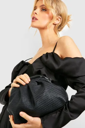Slouchy Woven Look Clutch
