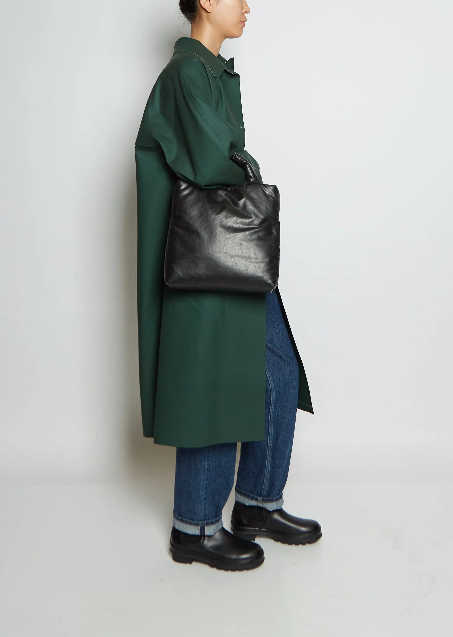 Small Oil Pillow Bag — Black
