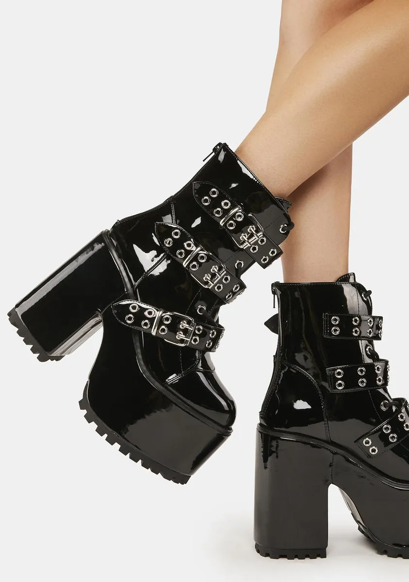 Smash Strapped Platform Boots-