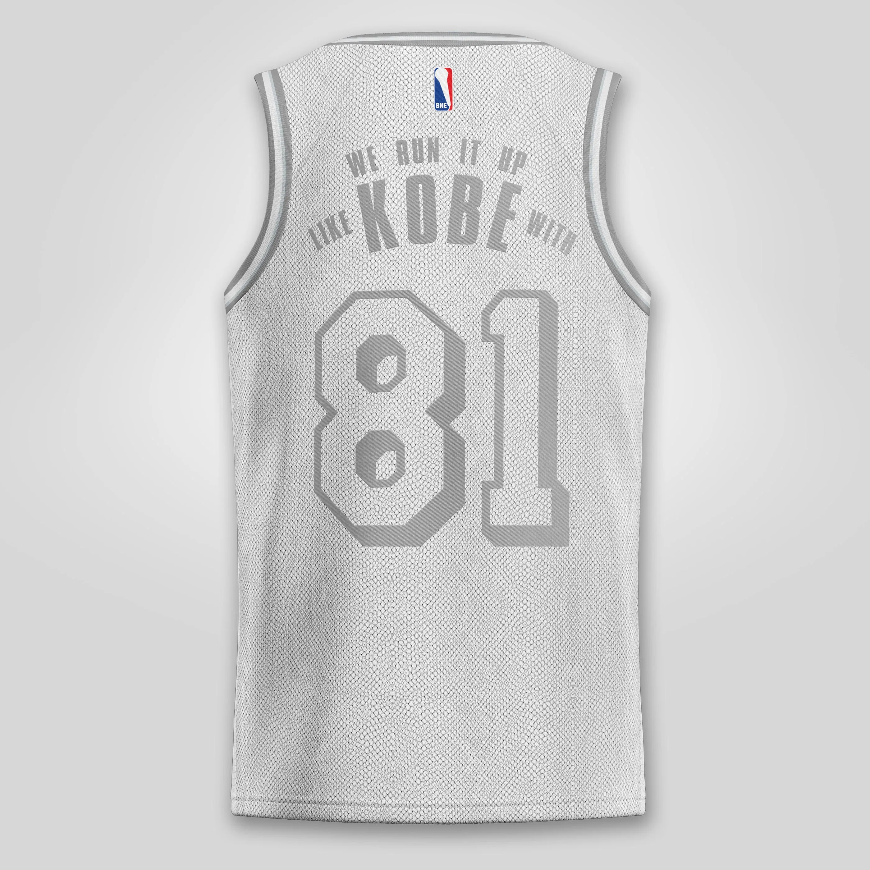 Snake Print Basketball Jersey White