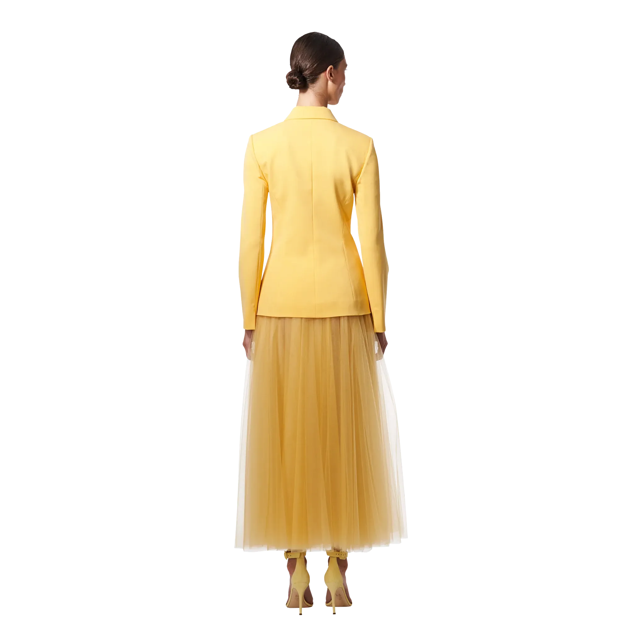 Snap Front Lapel Jacket | Sunshine Yellow