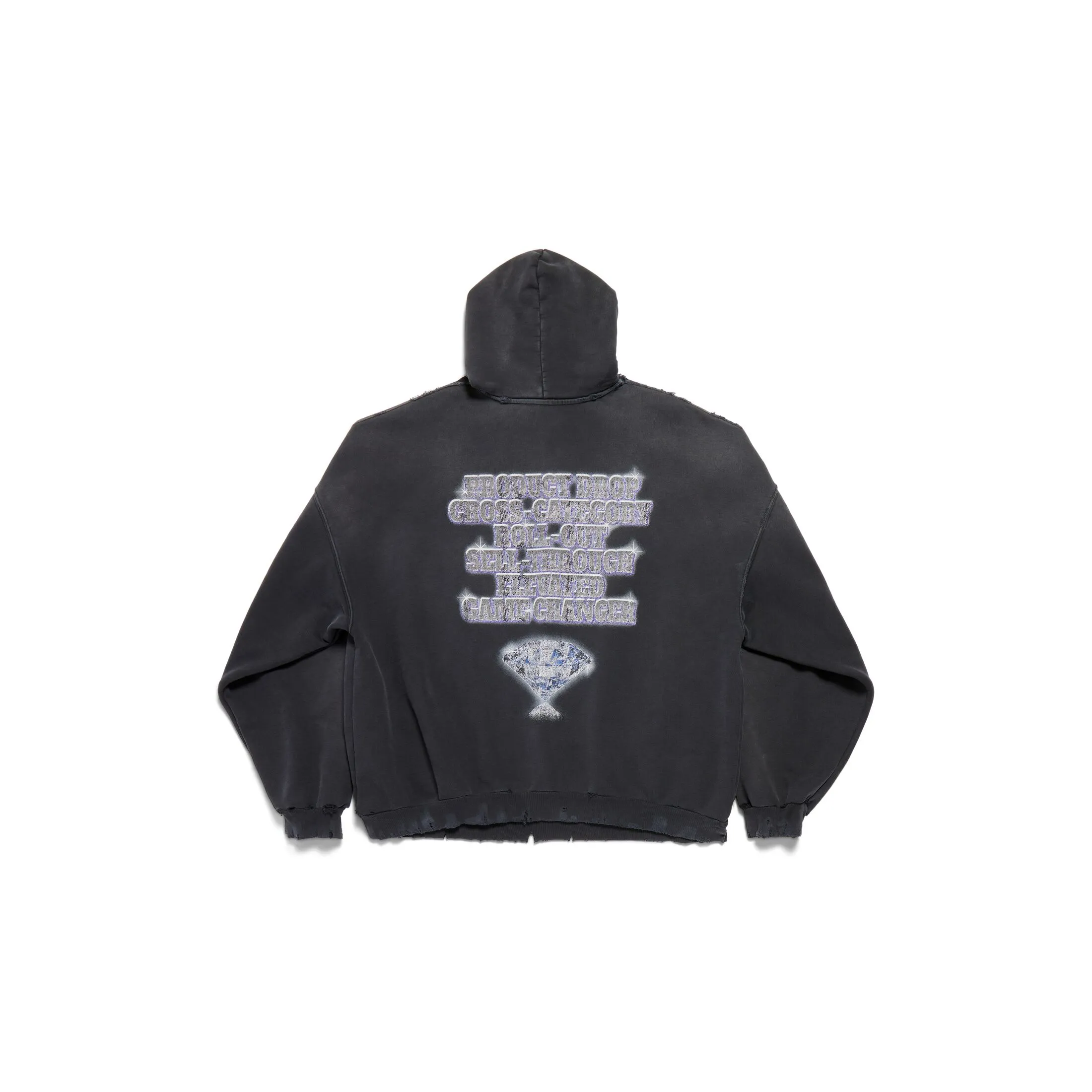 SNBN HOODIE LARGE FIT IN BLACK