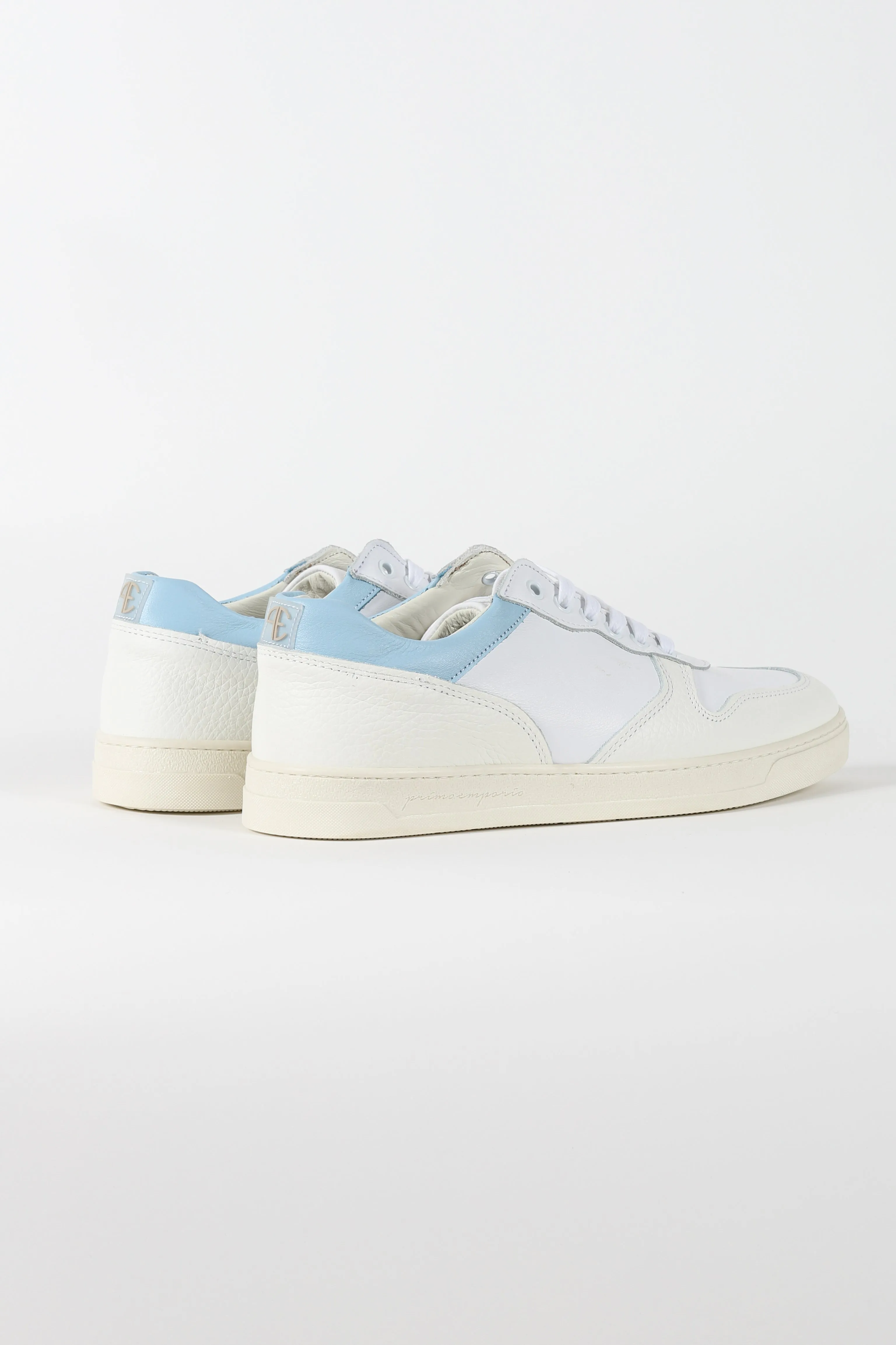 Sneakers bassa con retro Celeste