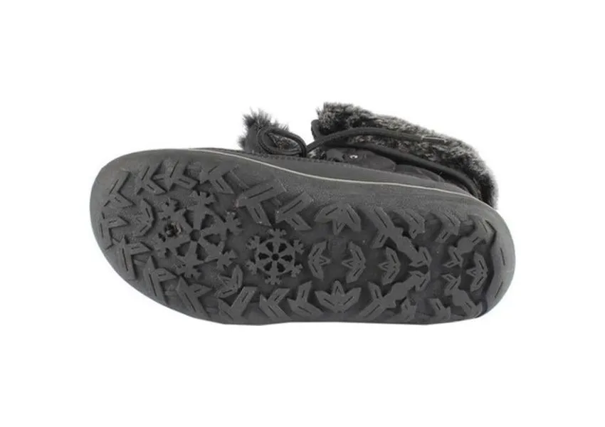 Snowflake Black Lace-up Winter Boot 
