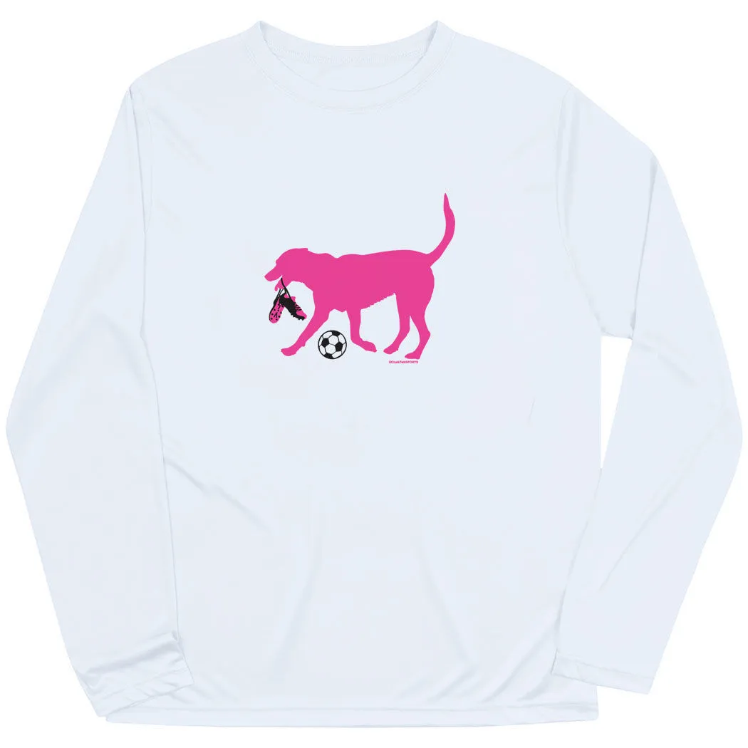 Soccer Long Sleeve Tech Tee - Sasha the Soccer Dog 