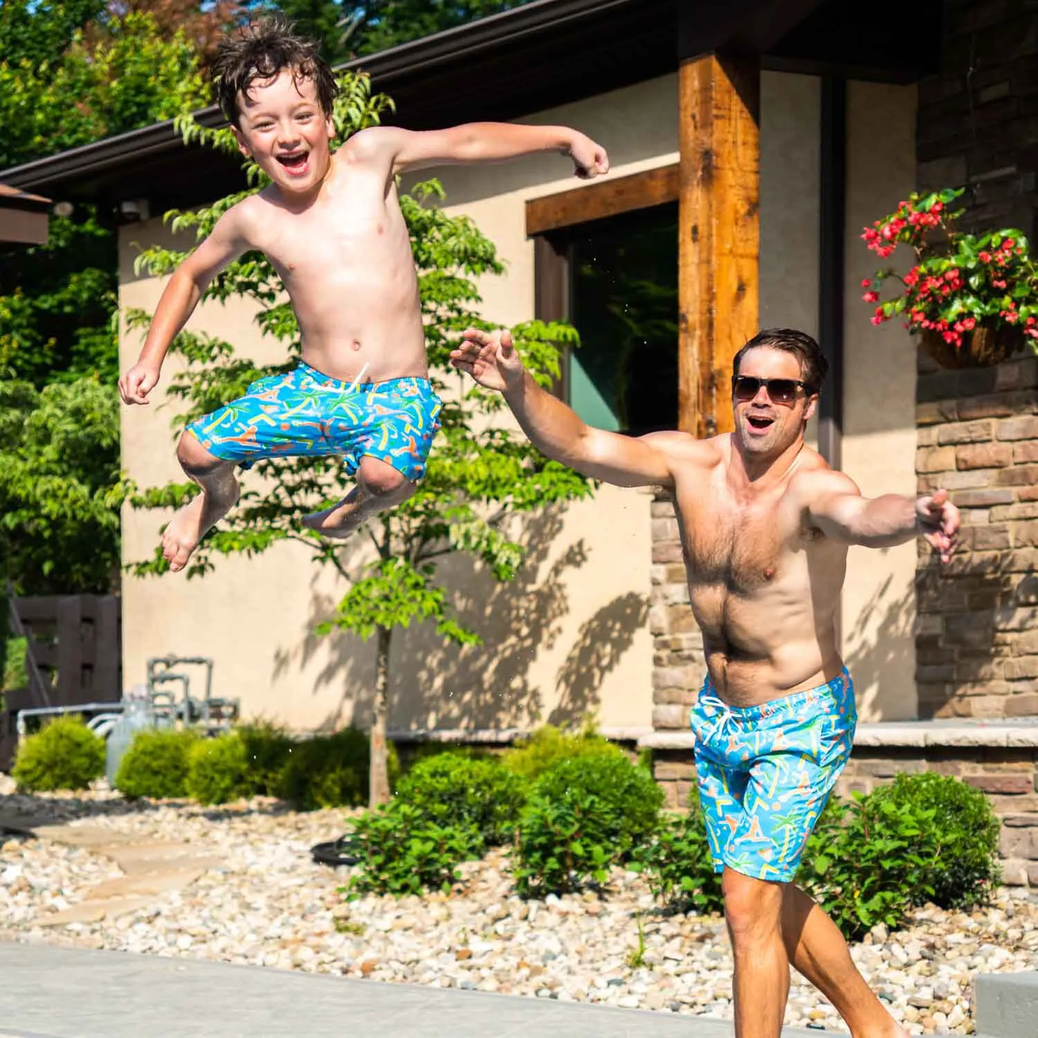 Soccer Swim Trunks - Island Breeze 