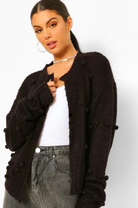 Soft Knit Pom Pom Cardigan