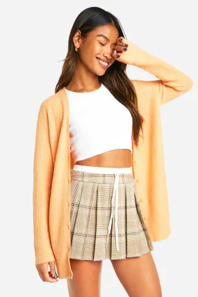 Soft Rib Knit Slouchy Boyfriend Cardigan