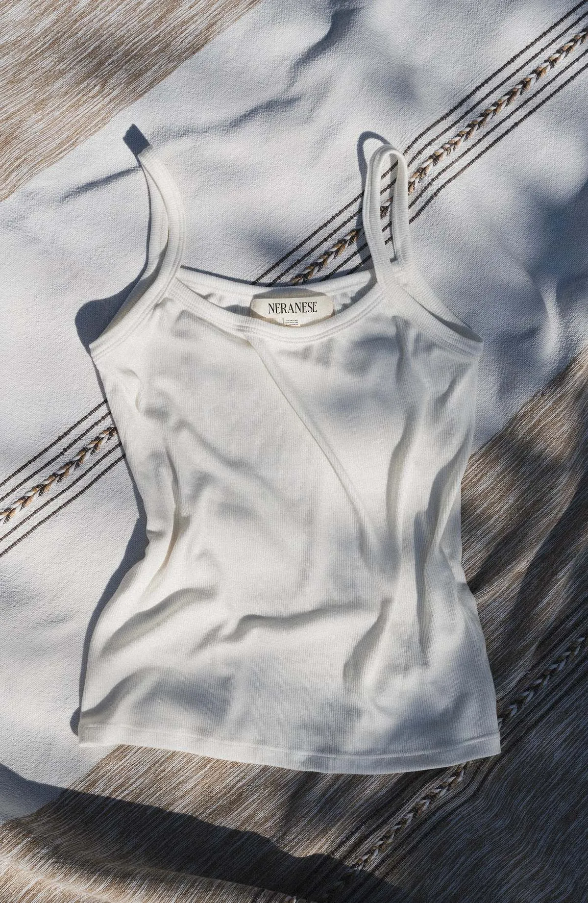 Soleil Upcycled Rib Tank - Salt