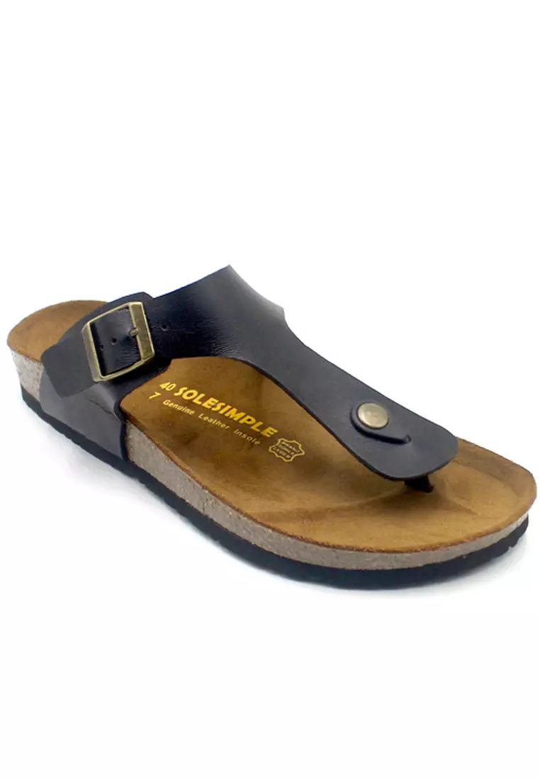 SoleSimple Rome - Black Sandals & Flip Flops