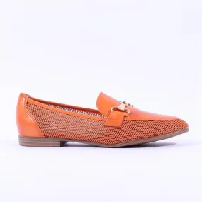 Sotiria Cut Out Link Loafer - Orange