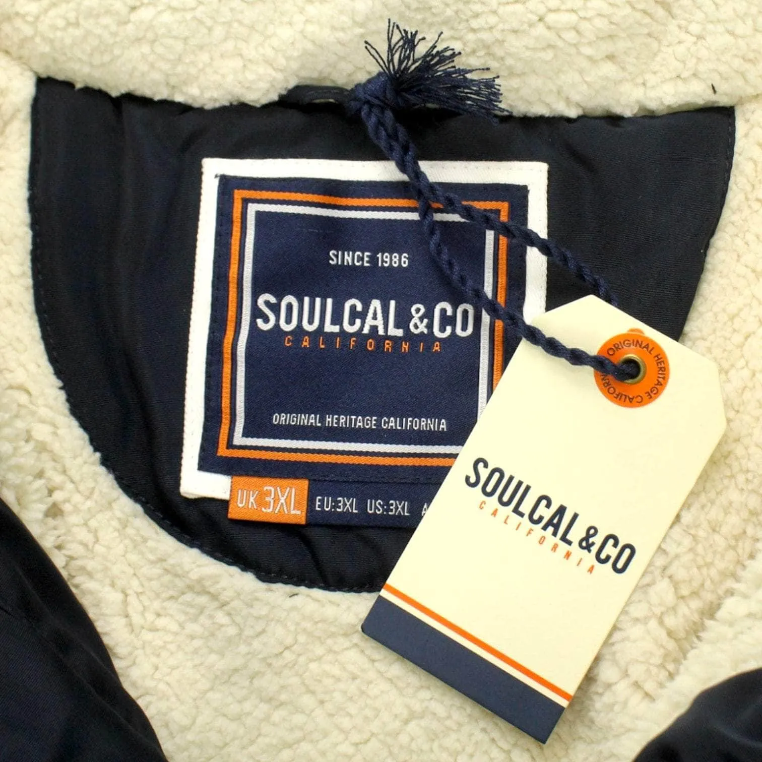 SOULCAL & CO Navy Fleece Lined Jacket