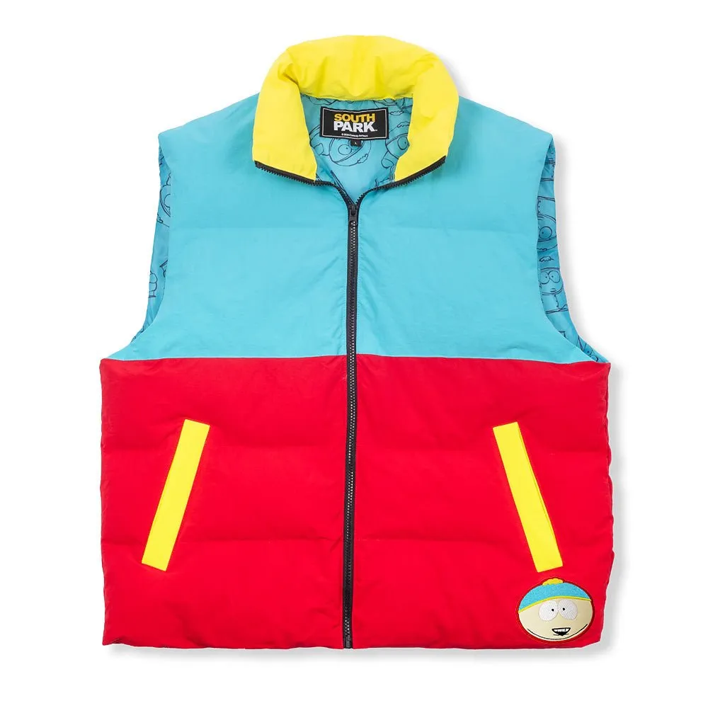 South Park Cartman Colorblock Puffer Vest