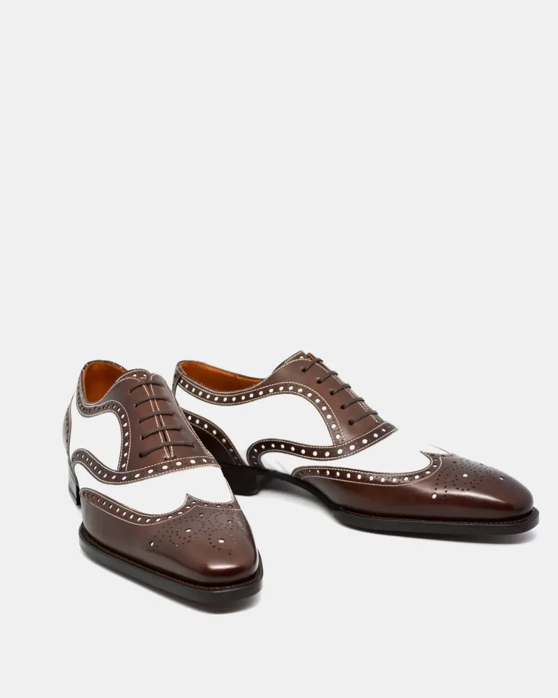 Spectator Oxford Shoe in Brown and White