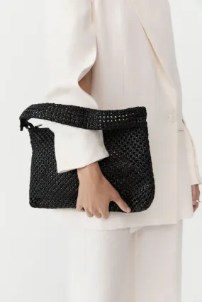   St Agni Macrame Shoulder Bag Black  