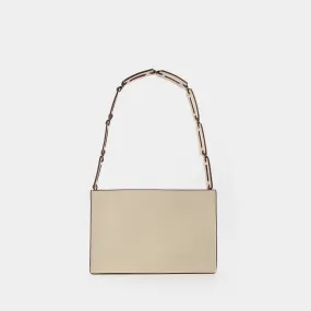 Staud  Mina Shoulder Bag in Cream Leather