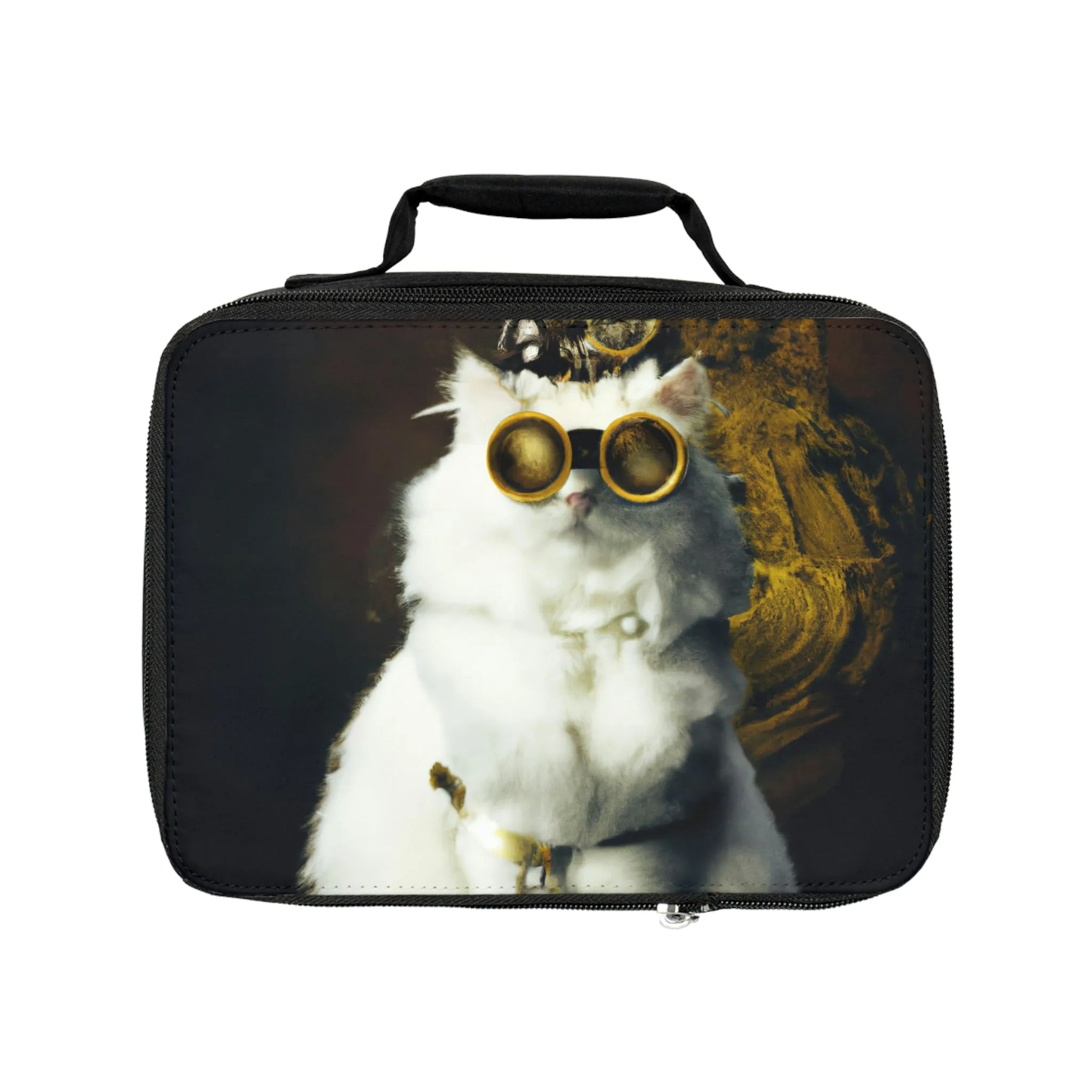 Steampunk Persian cat Lunch Bag