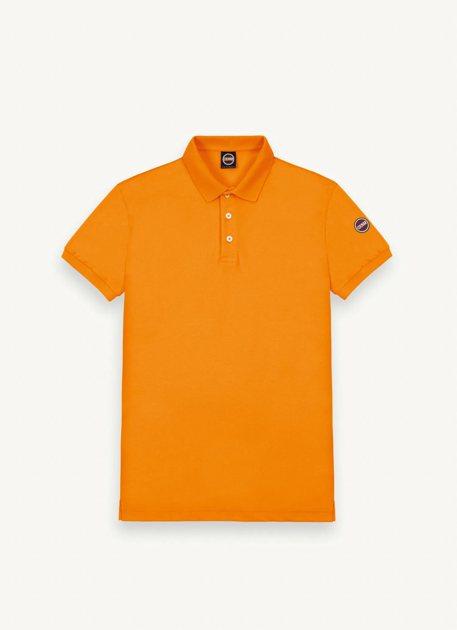 Stretch piqué cotton polo shirt-