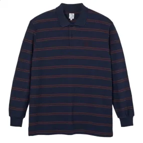 Stripe Polo Long Sleeve Shirt