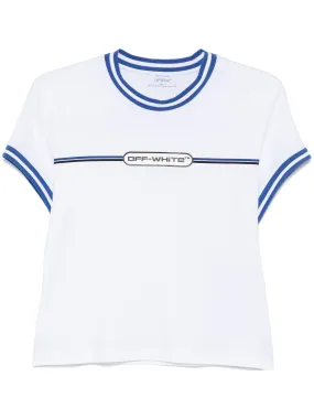 striped 90s logo-print T-shirt