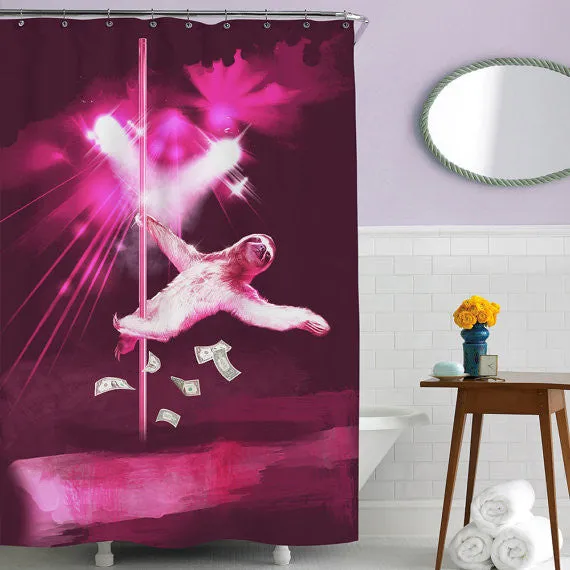 Stripper Sloth Shower Curtain