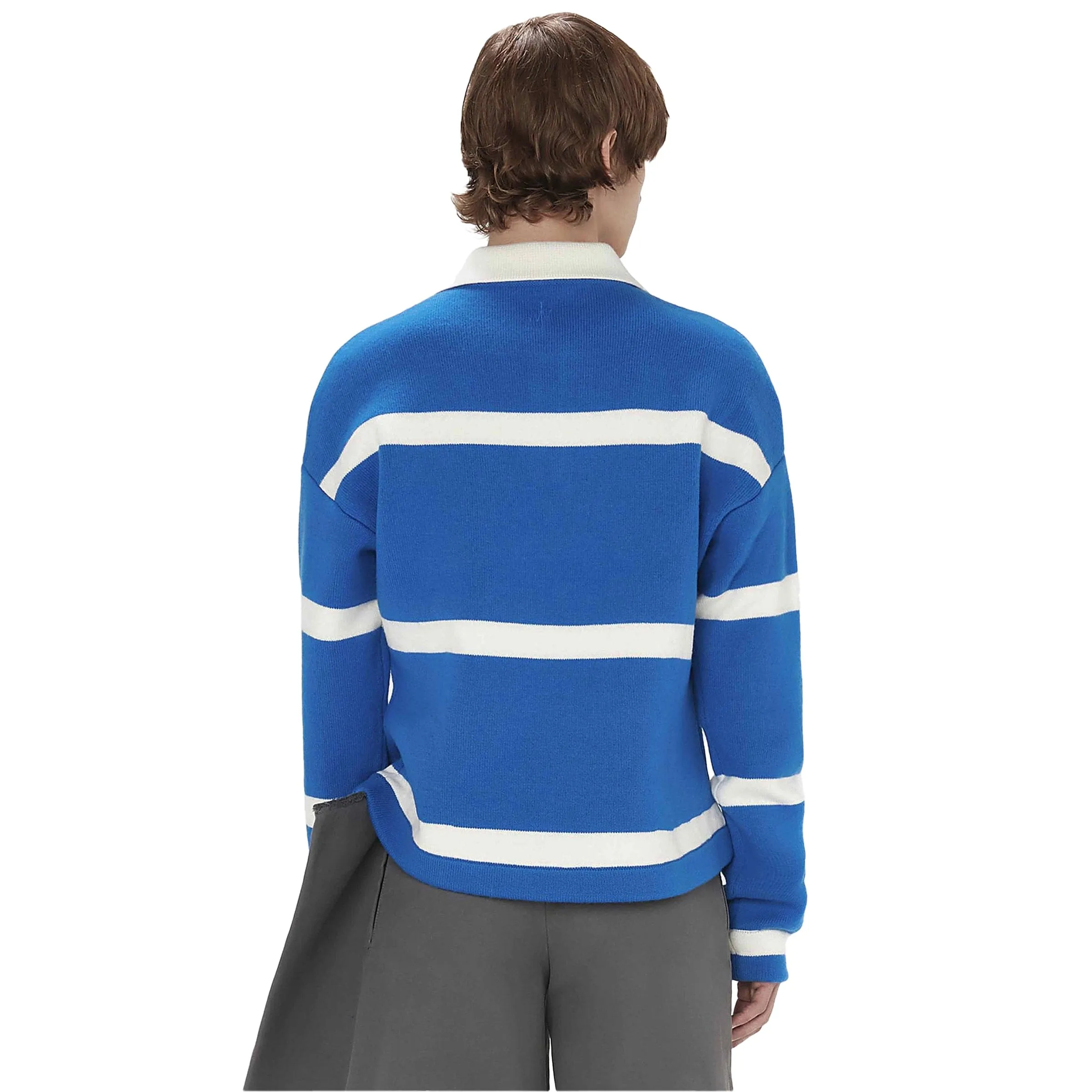 STRUCTURED POLO TOP AZURE BLUE | Bodega