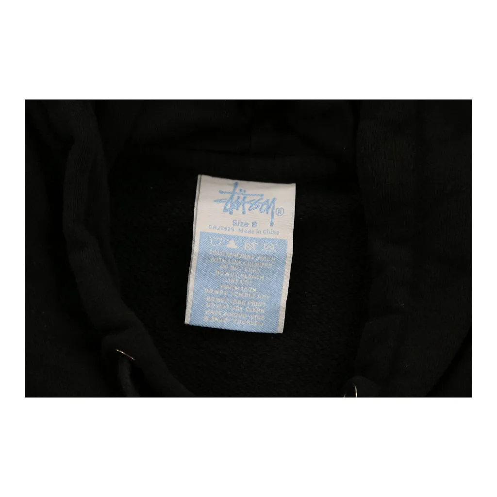 Stussy Cropped Hoodie - Small Black Cotton Blend