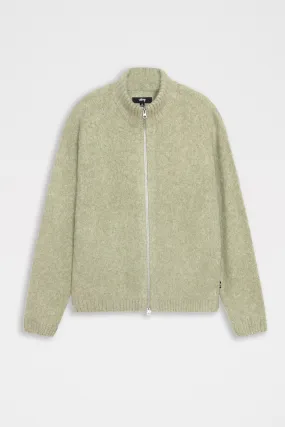 Stüssy Brushed Full Zip Sweater Sage