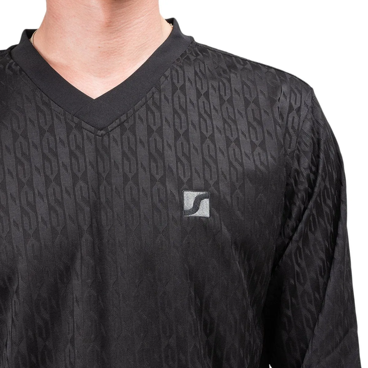 Stüssy Soccer V-Neck Longsleeve (Black)