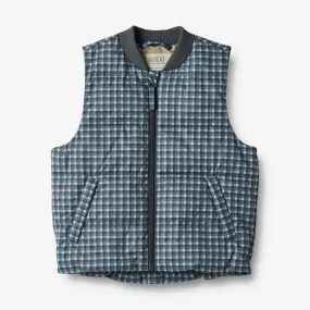 Summer Puffer Waistcoat Andre - blue check