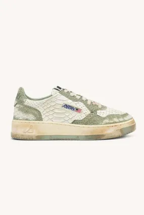 Sup Vint Python Sneakers - White/Sage